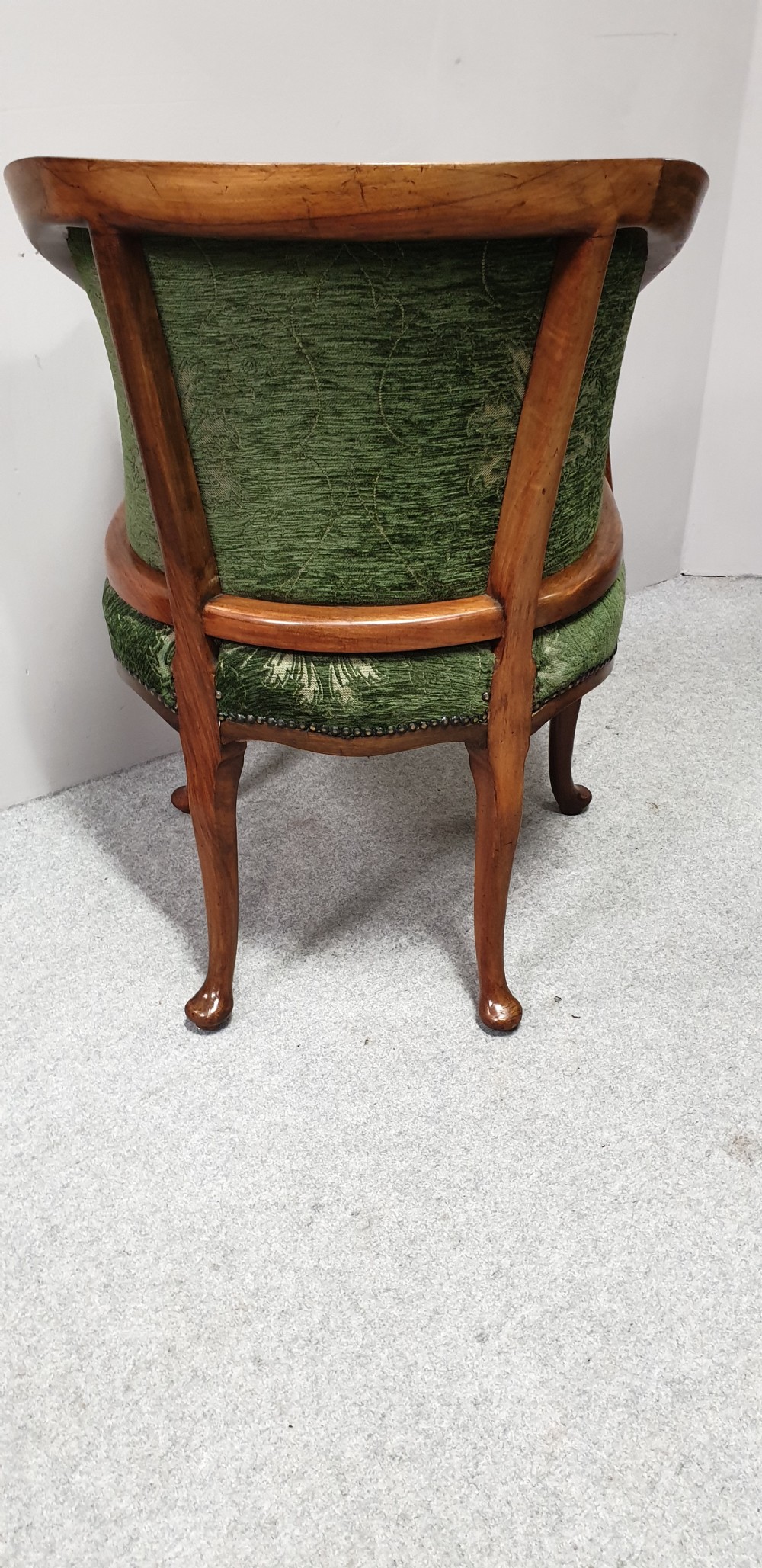 Top Quality Pair Walnut Horseshoe Shaped Tub Chairs View III