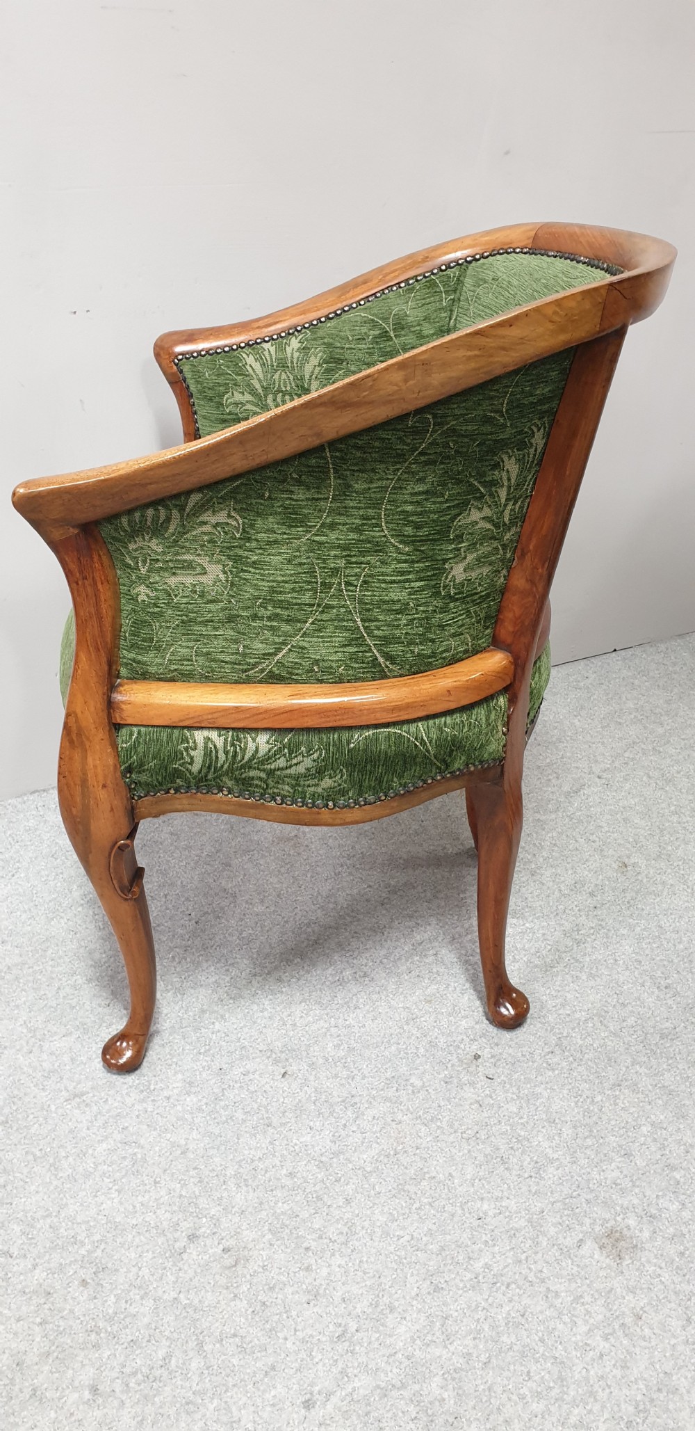Top Quality Pair Walnut Horseshoe Shaped Tub Chairs View IV