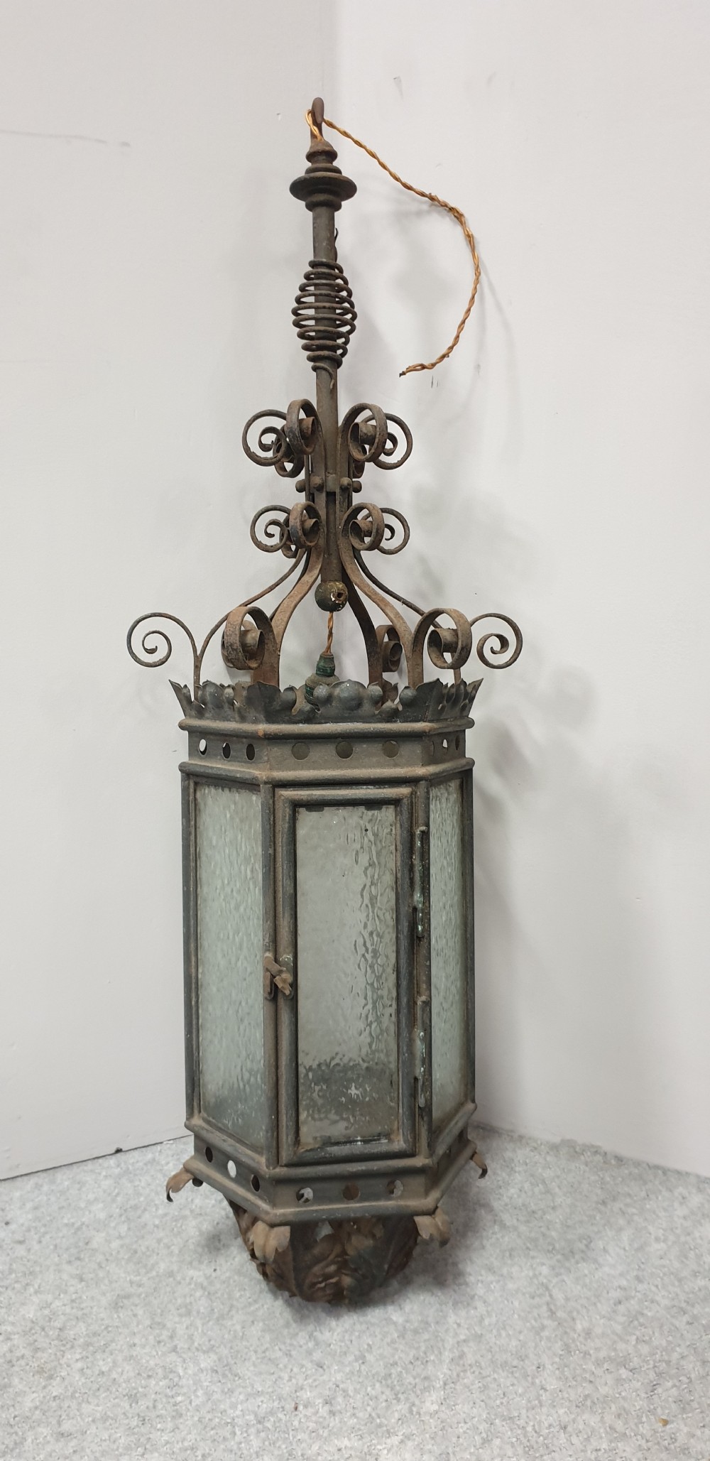 Early Wrought Iron Lantern 