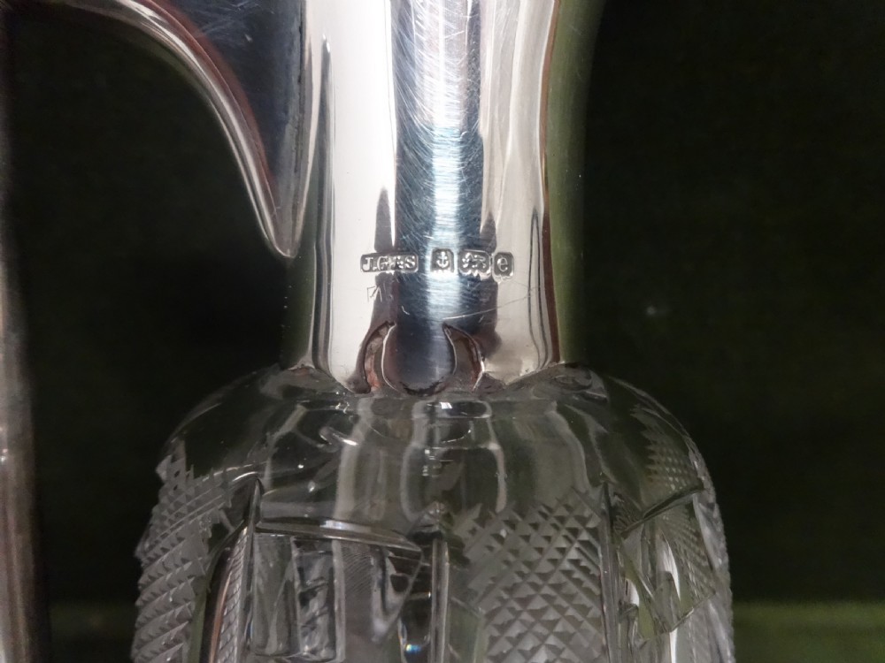 Wonderful Edwardian Silver Claret Jug View IV
