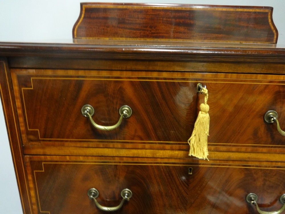 Lovely Quality Inlaid Mahogany Chest of Drawers View V