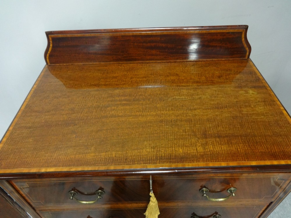 Lovely Quality Inlaid Mahogany Chest of Drawers View VI