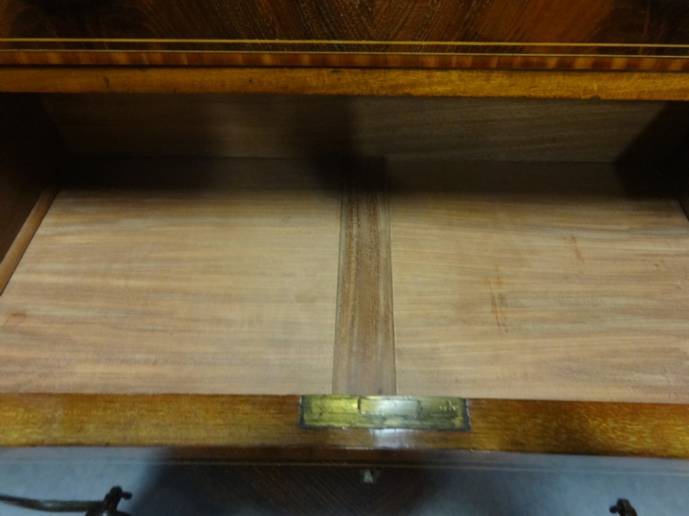 Lovely Quality Inlaid Mahogany Chest of Drawers View IV