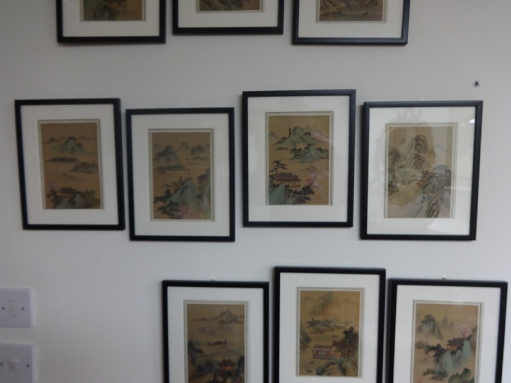 Ten Pre-war Japanese Water Colours on Silk View III