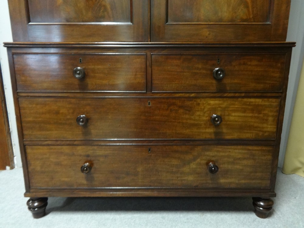 Georgian Mahogany Linen Press Cupboard View III