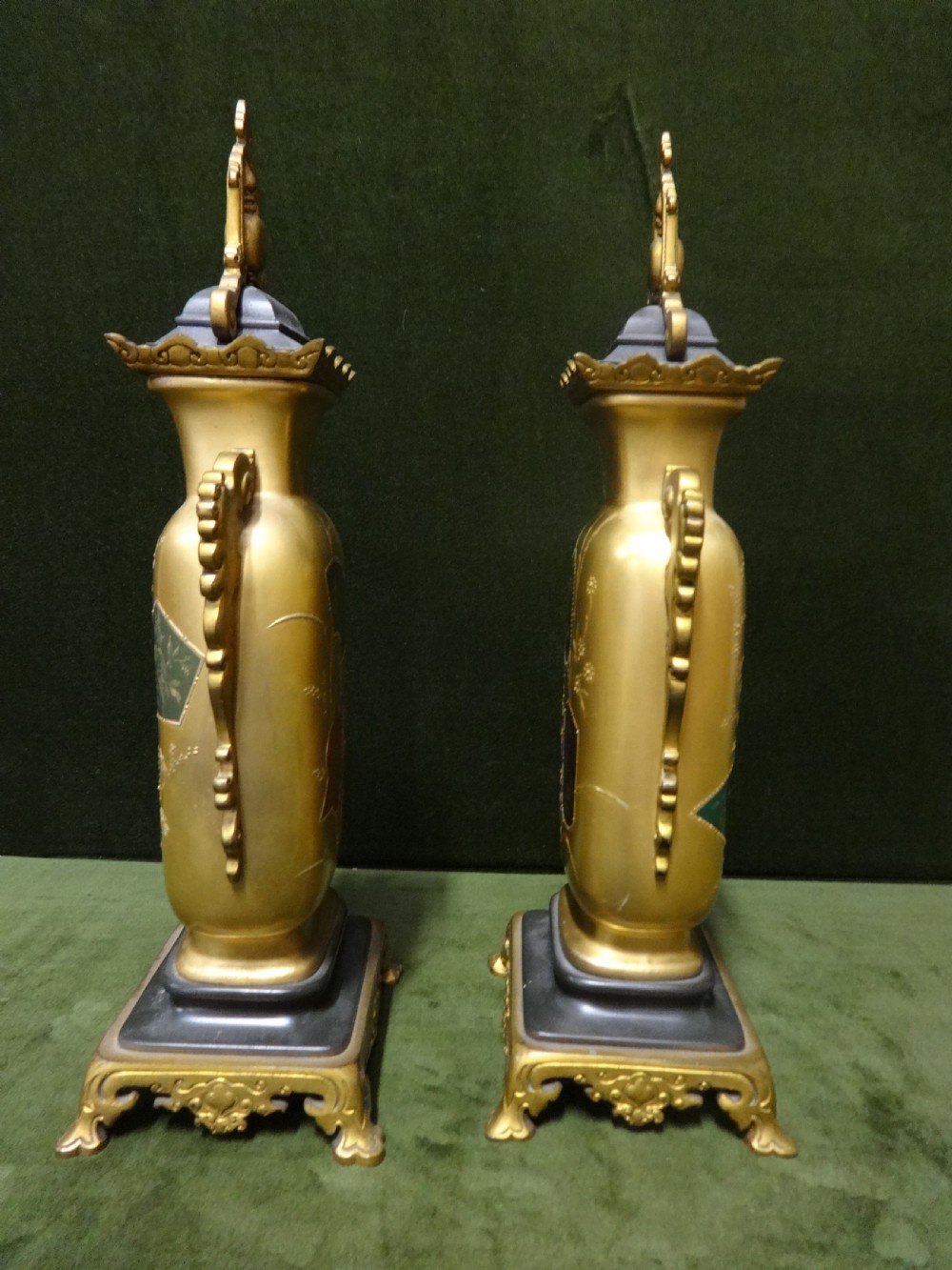 Superb Pair of  Japanese Gilt and Ormolu Vases View VIII