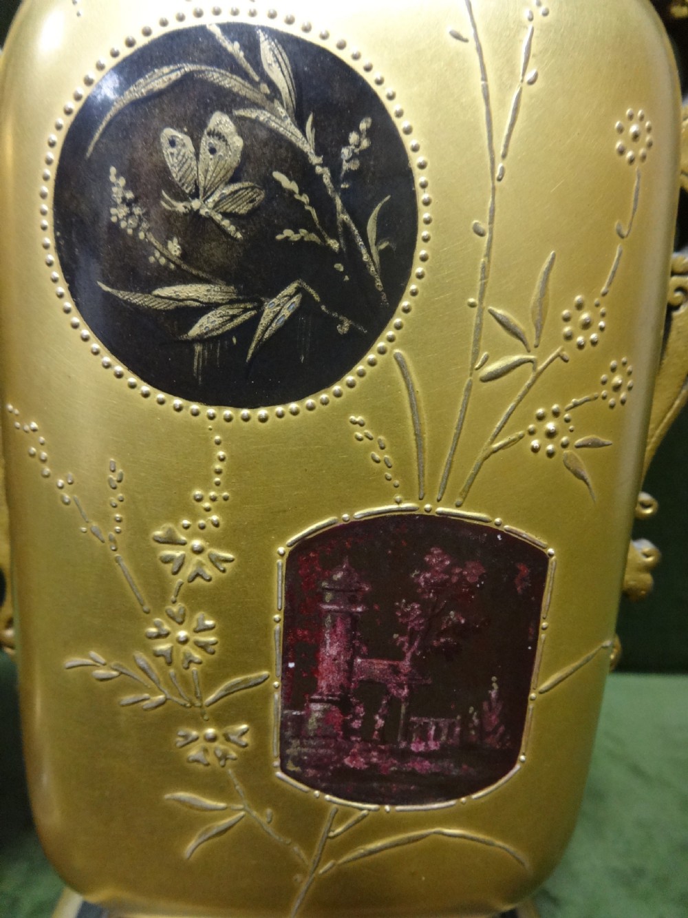 Superb Pair of  Japanese Gilt and Ormolu Vases View XI