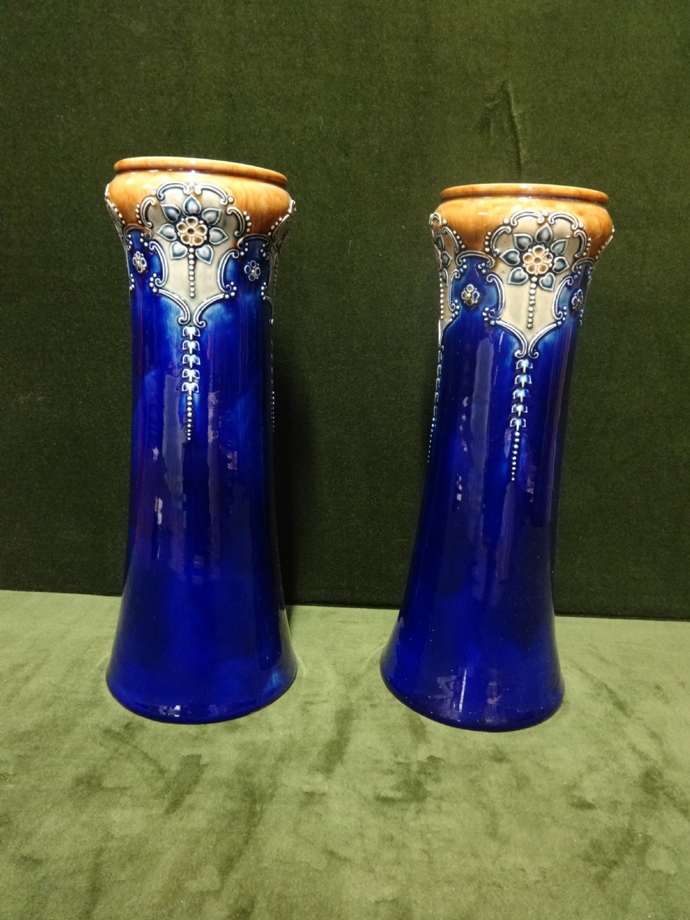 Pair of Royal Doulton Art Noveau Vases by Annie Partridge