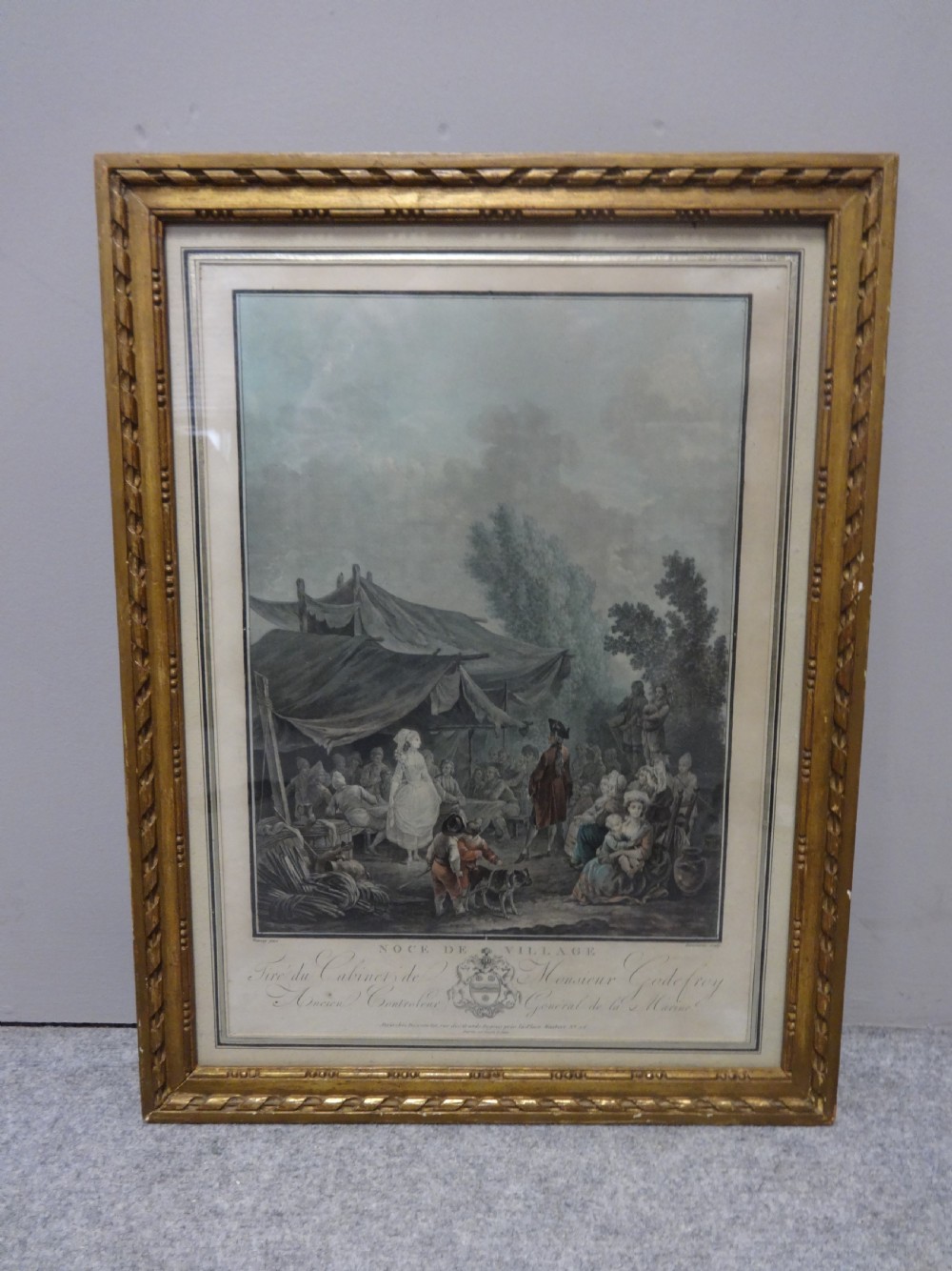 C18th French Hand Coloured Engraving