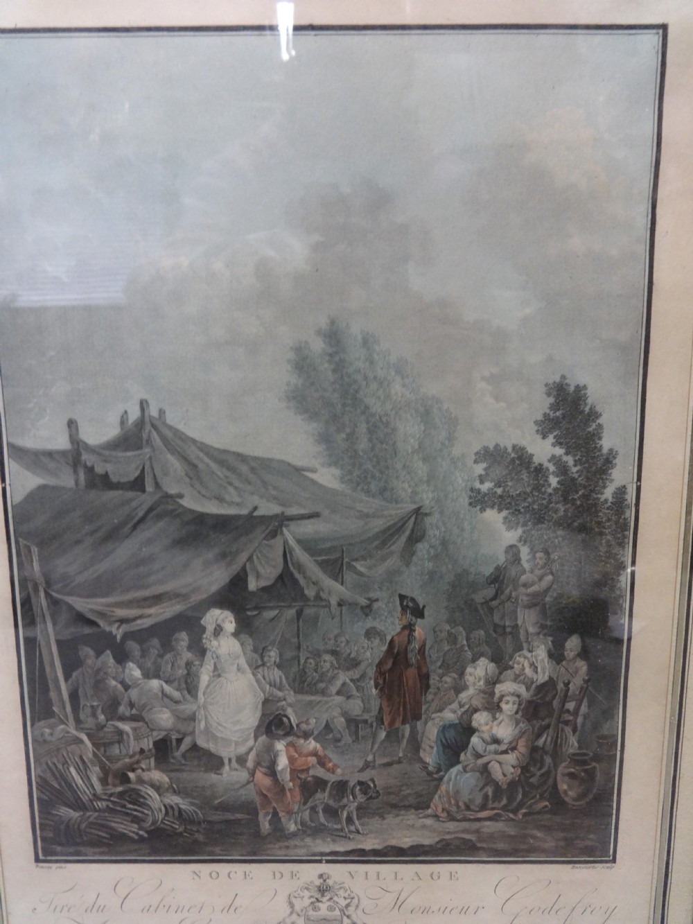 C18th French Hand Coloured Engraving View II