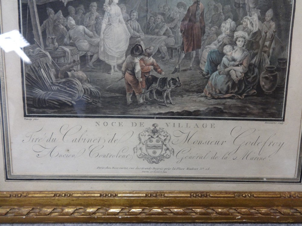 C18th French Hand Coloured Engraving View III