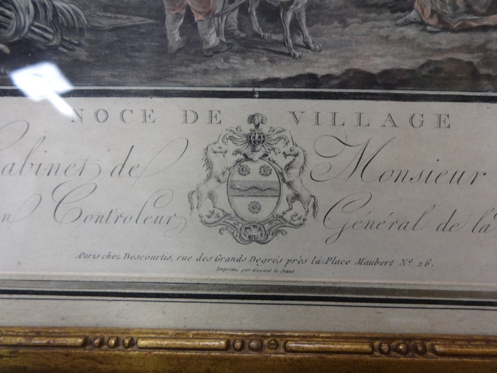 C18th French Hand Coloured Engraving View IV