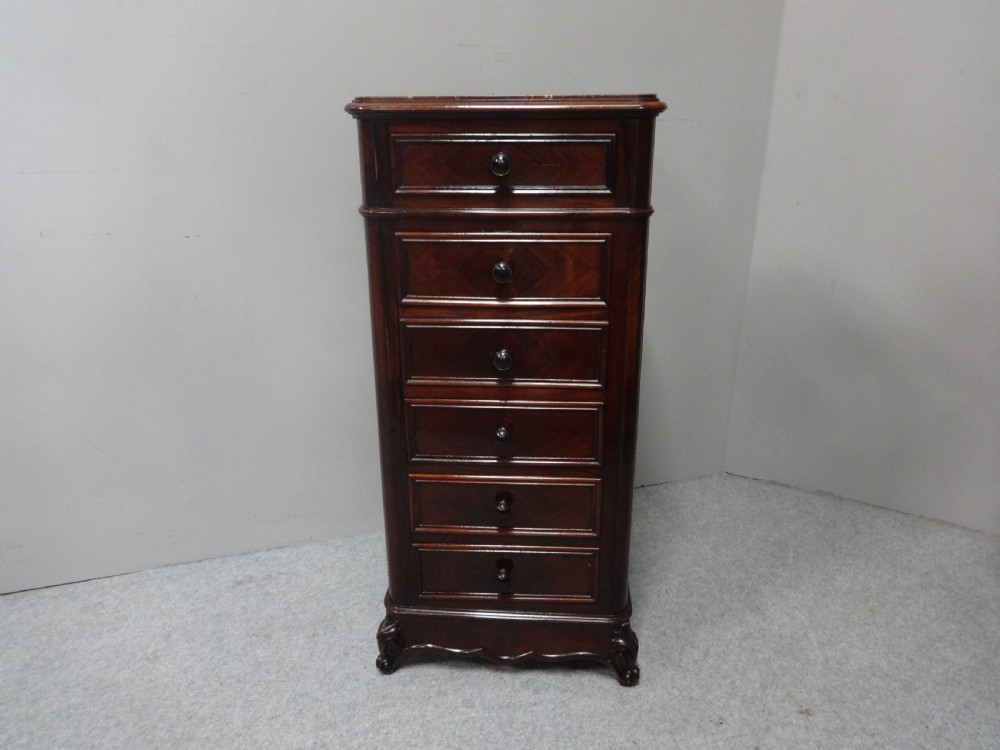 Pretty Freestanding French Rosewood Chest of Drawers View II