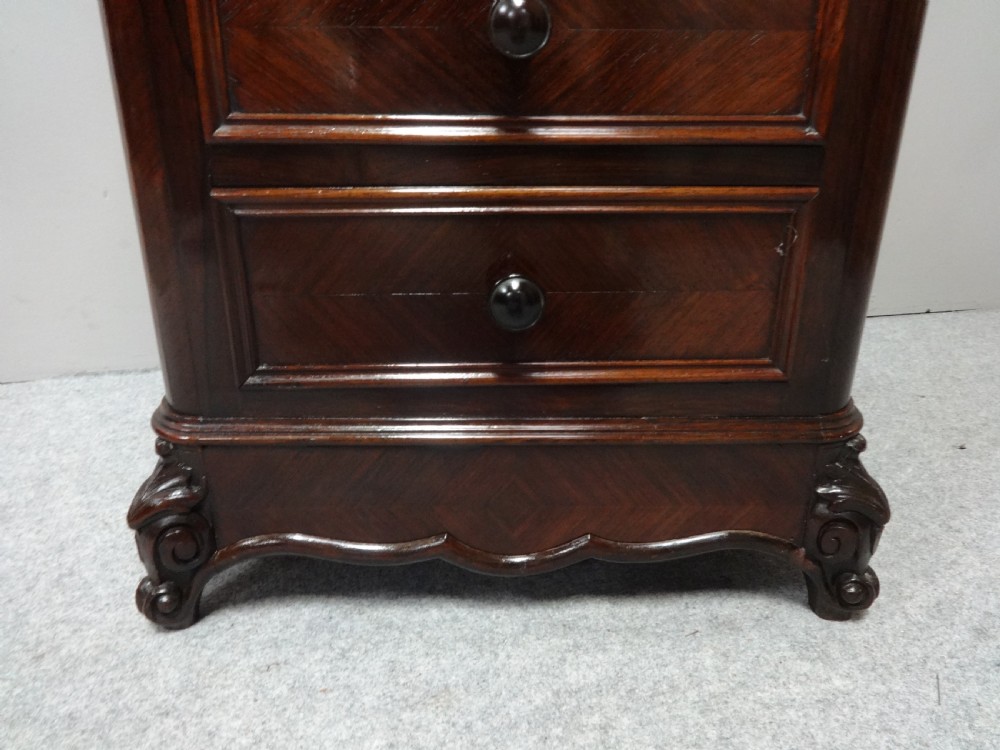 Pretty Freestanding French Rosewood Chest of Drawers View VII