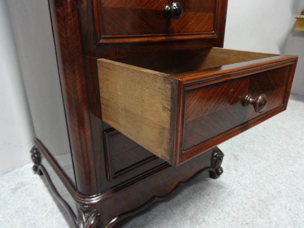 Pretty Freestanding French Rosewood Chest of Drawers View VIII