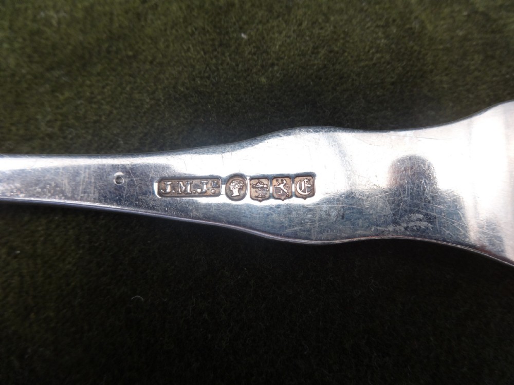 Pair Queens Pattern Sauce Ladles Glasgow 1851 View V