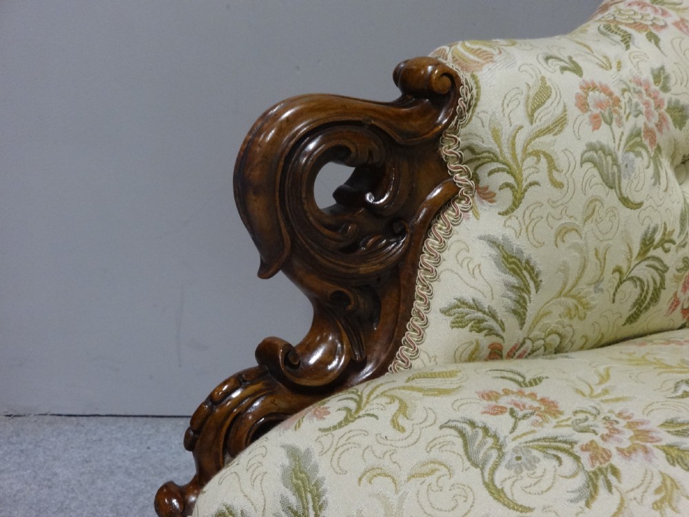 Wonderful Walnut Serpentine Sofa View V