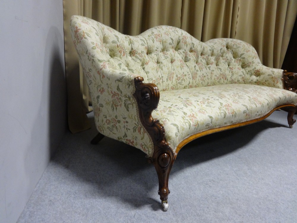 Wonderful Walnut Serpentine Sofa View VIII