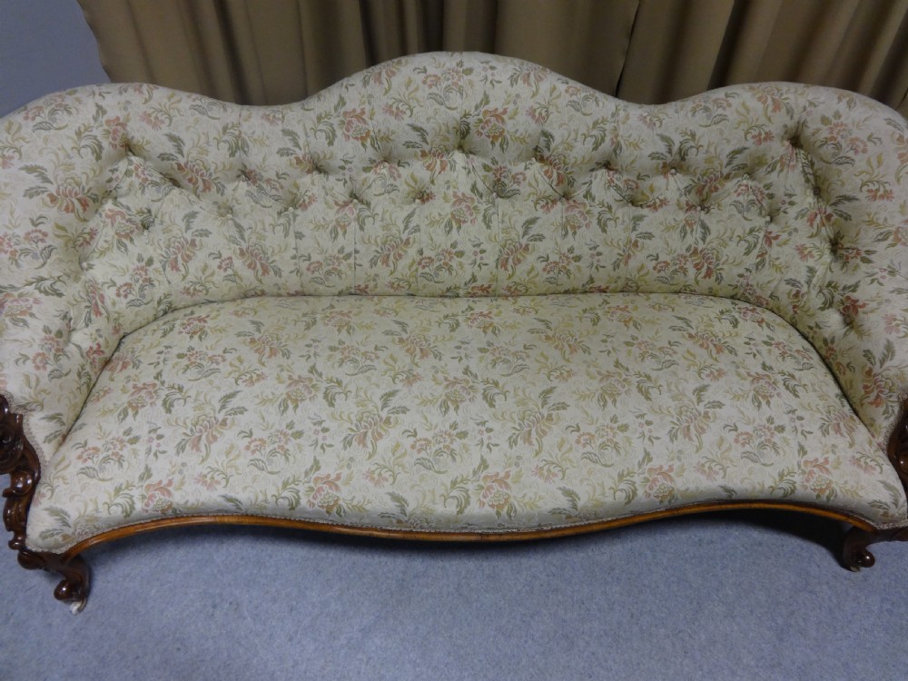 Wonderful Walnut Serpentine Sofa View X