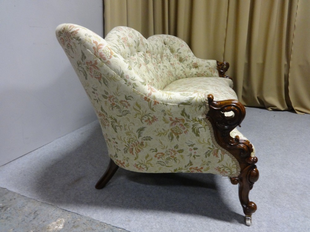 Wonderful Walnut Serpentine Sofa View XI