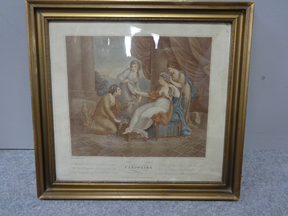 Regency Engraving 'Cleopatra' by Angelica Kauffman