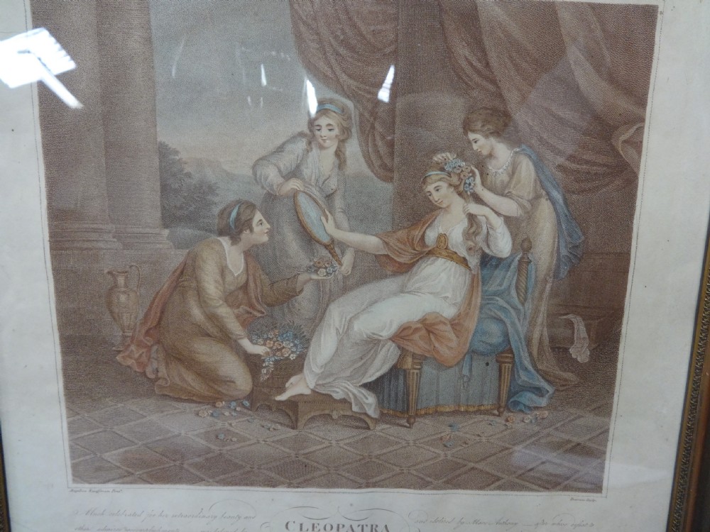 Regency Engraving 'Cleopatra' by Angelica Kauffman View II