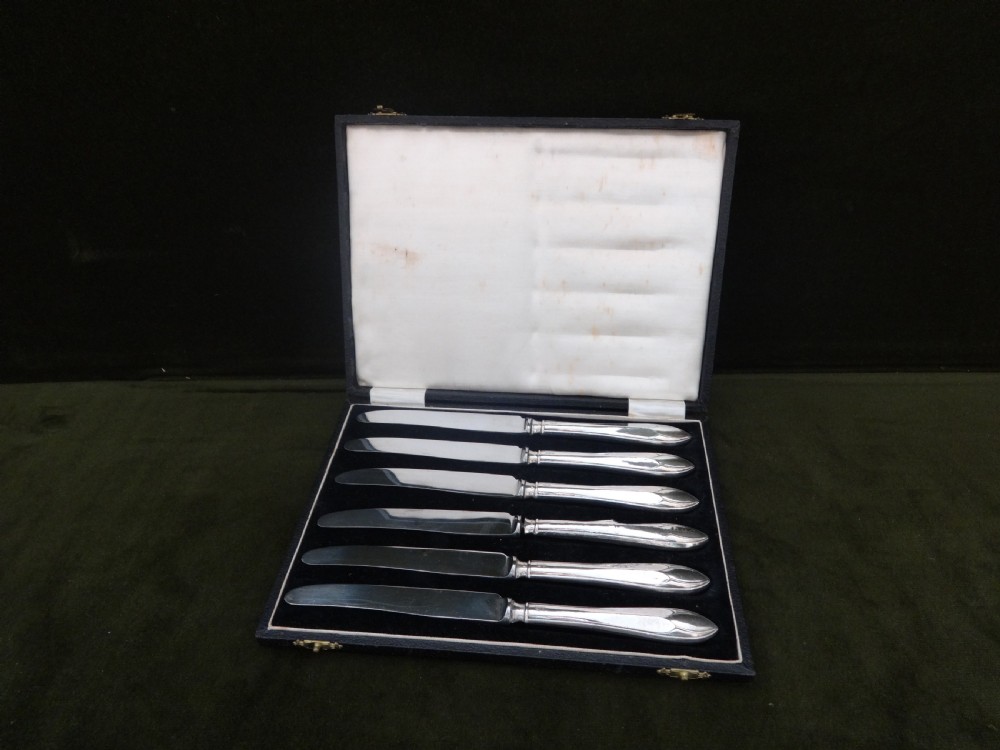 Boxed Set of Silver Cake Knives