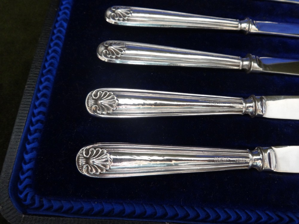 Cased Set of Silver Butter Knives View IV