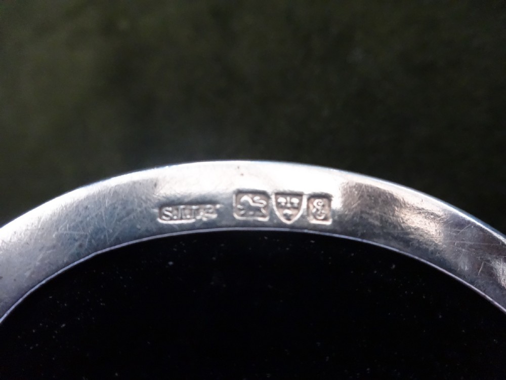 Oval Silver Mustard Pot Chester 1905 View V