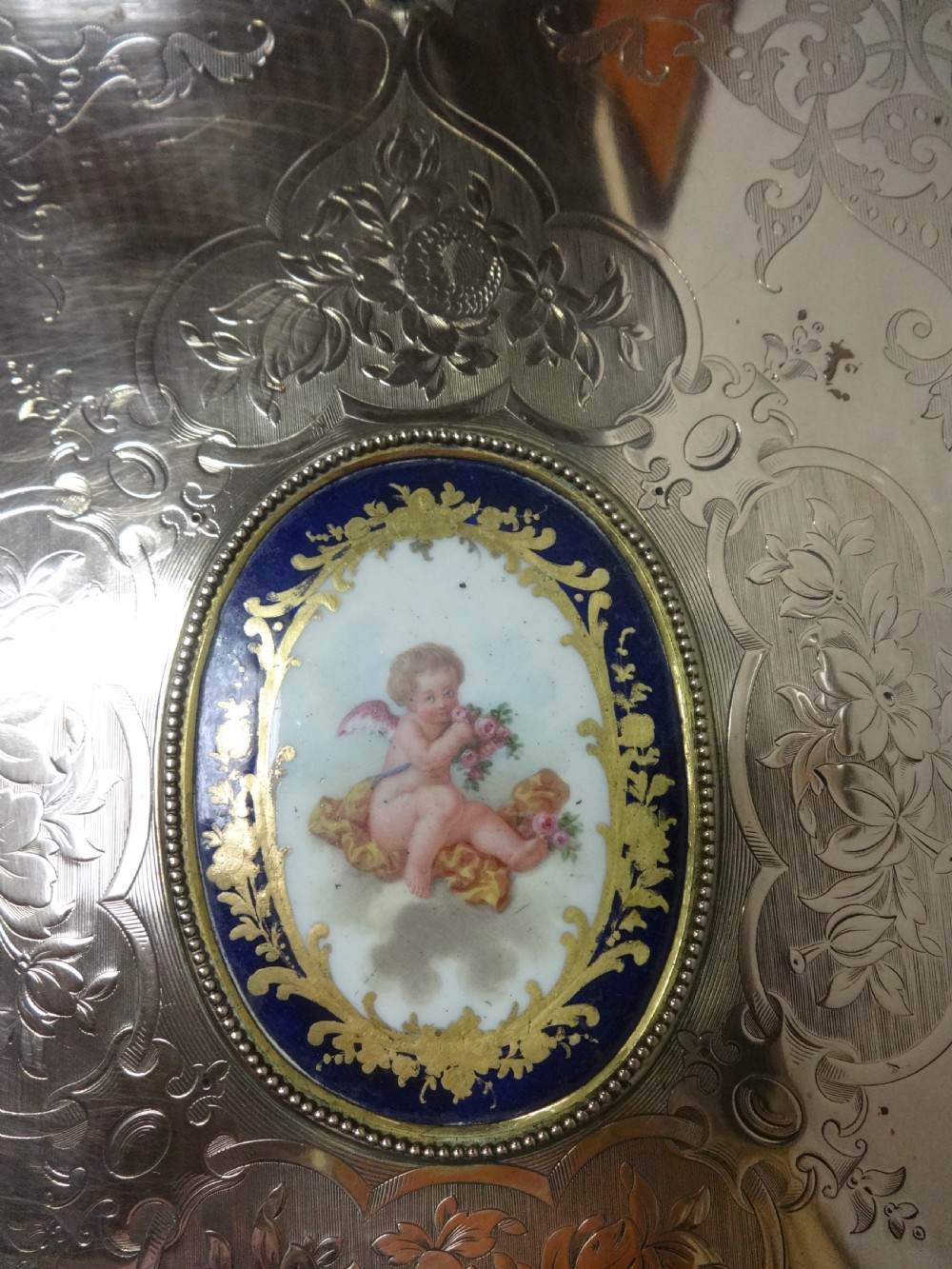Outstanding Blotter with Sevres Plaque View VI