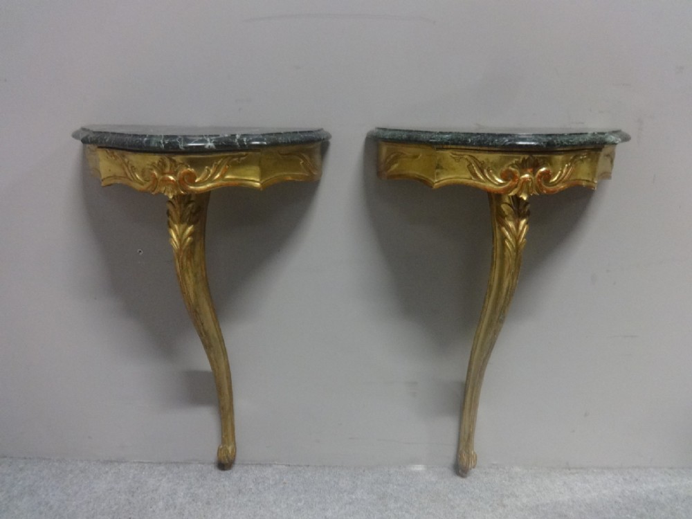 Pair of Gilt Console Tables c.1920