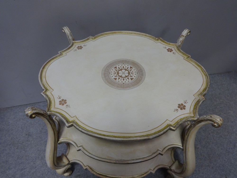 Great Pair French Three Tier End Coffee Lamp Tables View V
