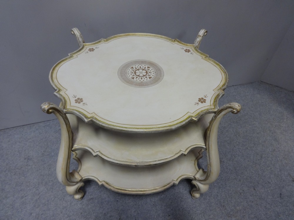 Great Pair French Three Tier End Coffee Lamp Tables View VI