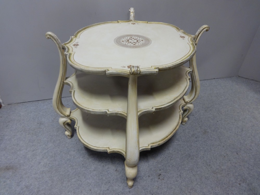 Great Pair French Three Tier End Coffee Lamp Tables View VII