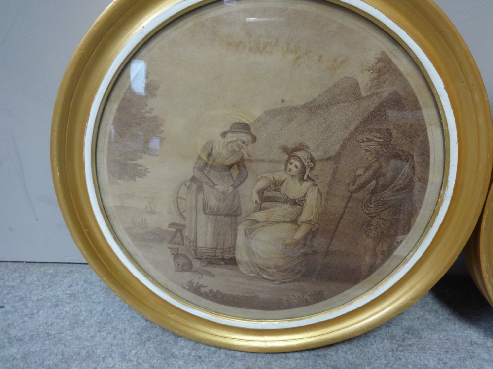 Pair Regency Engravings in Gilt Frames View II