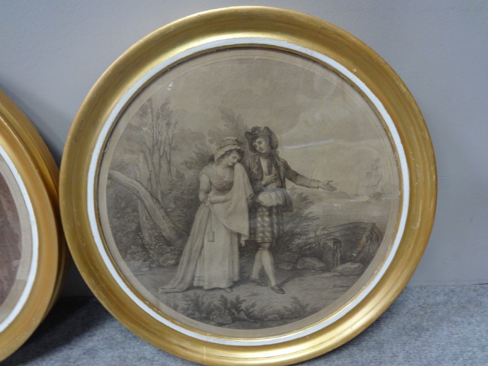 Pair Regency Engravings in Gilt Frames View III