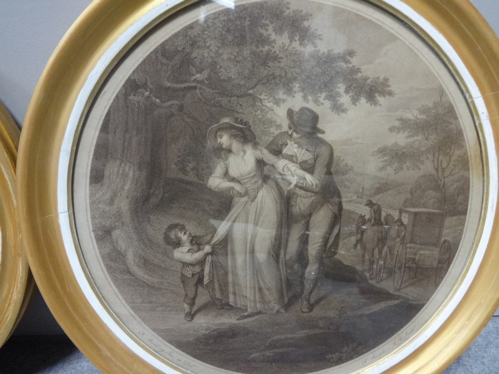 Pair Regency Engravings in Gilt Frames View III
