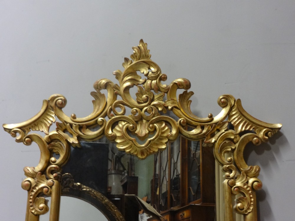 Large Gilt Overmantle Mirror View V