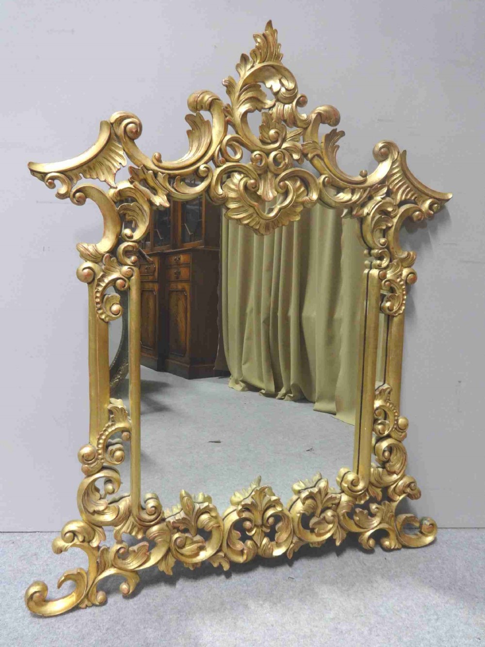 Large Gilt Overmantle Mirror