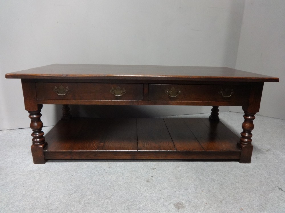 Superb Oak Plank Coffee Table View II