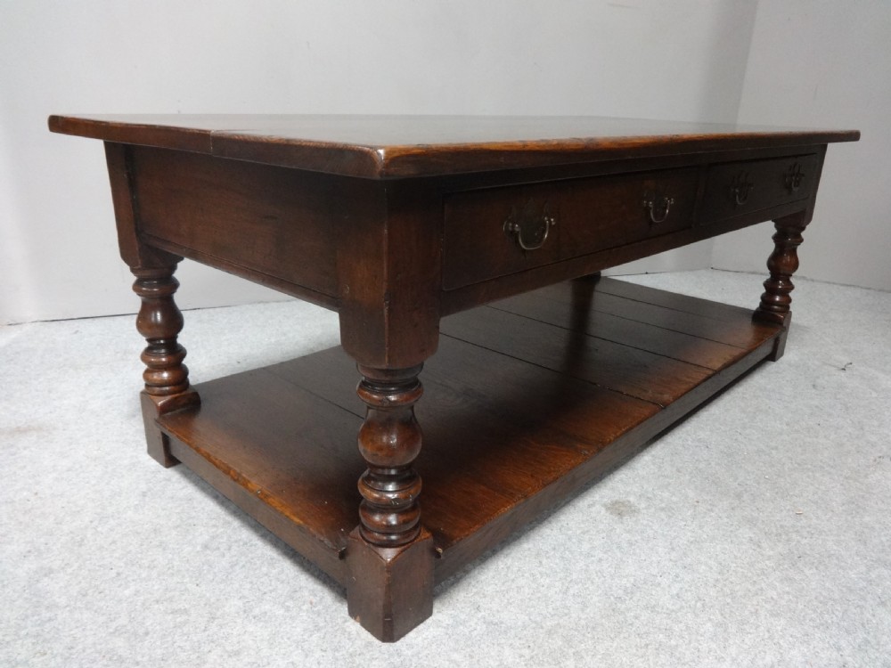Superb Oak Plank Coffee Table View IV