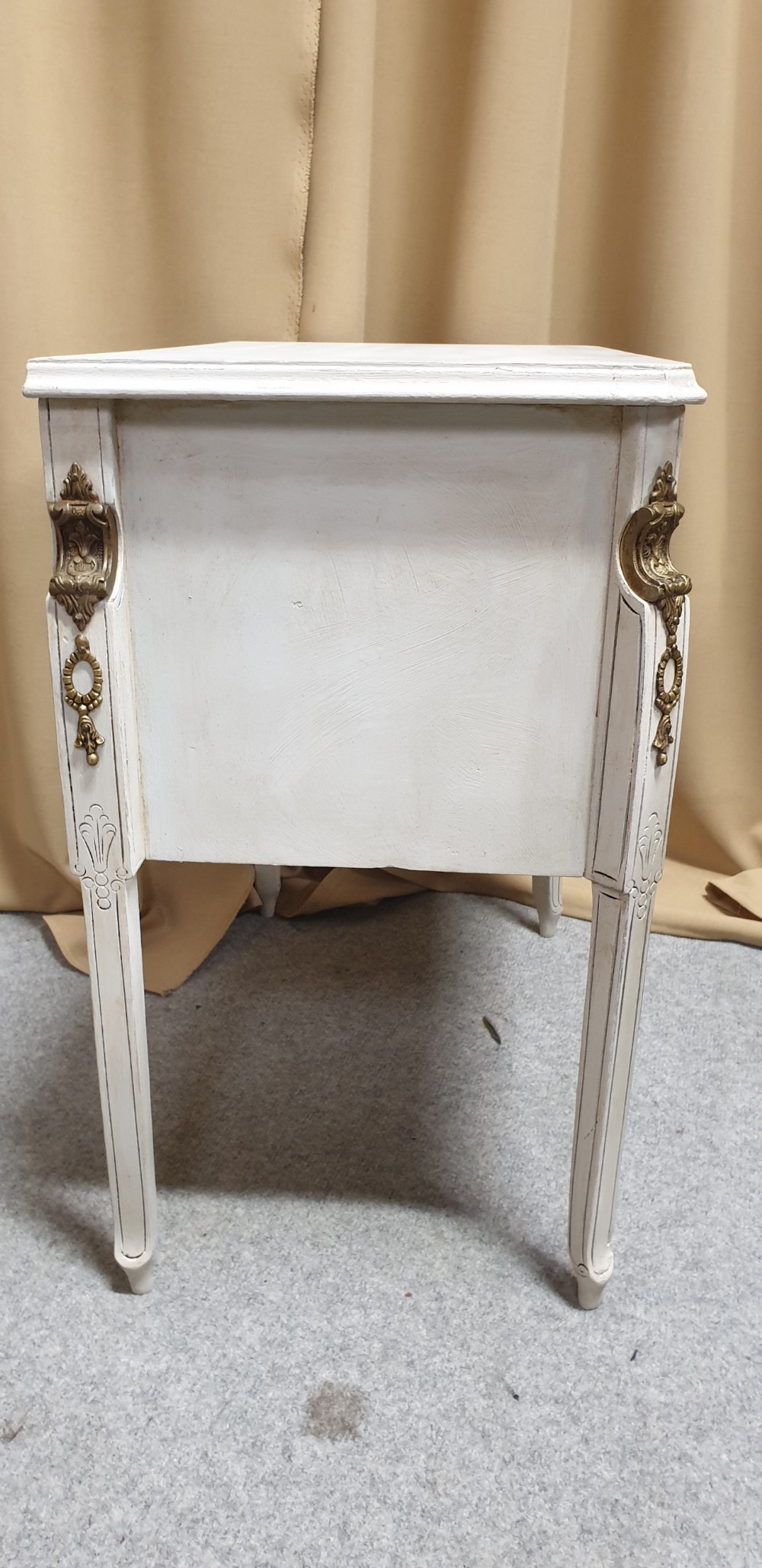 Pair French Painted lamp chests of drawers View V