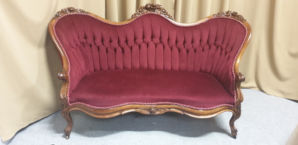 French Walnut Sofa