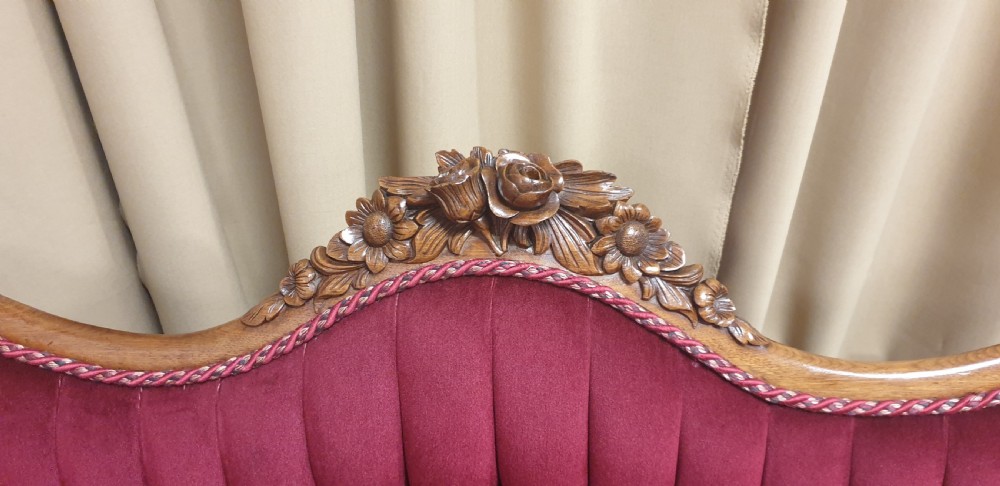 French Walnut Sofa View II