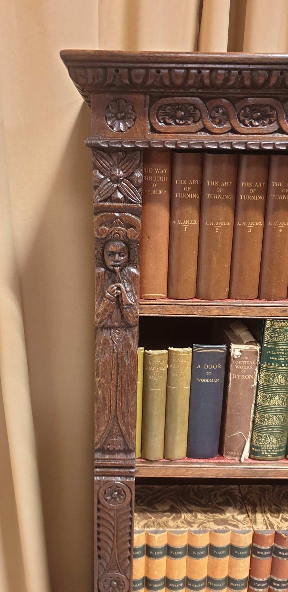 Wonderful Victorian Adjustable Library Bookcase  View II