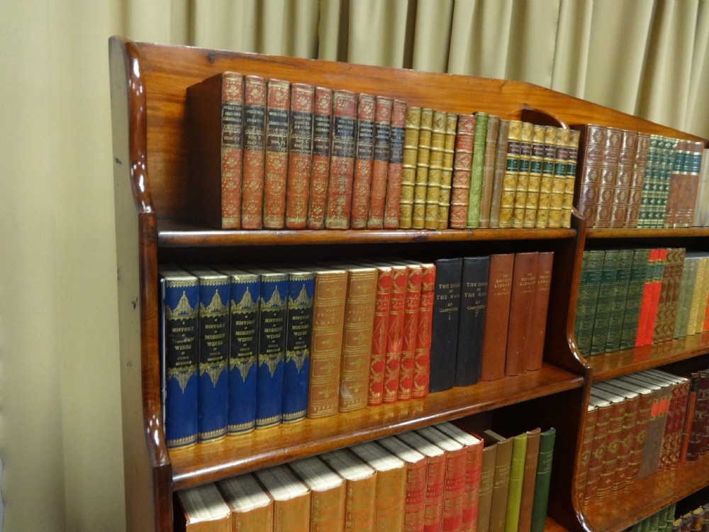 Wonderful Mahogany Waterfall Library Open Bookcase View IV