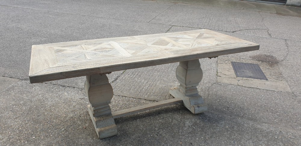 Superb Large Elm Refrectory Farmhouse Kitchen Table