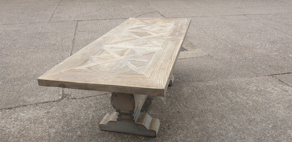 Superb Large Elm Refrectory Farmhouse Kitchen Table View II