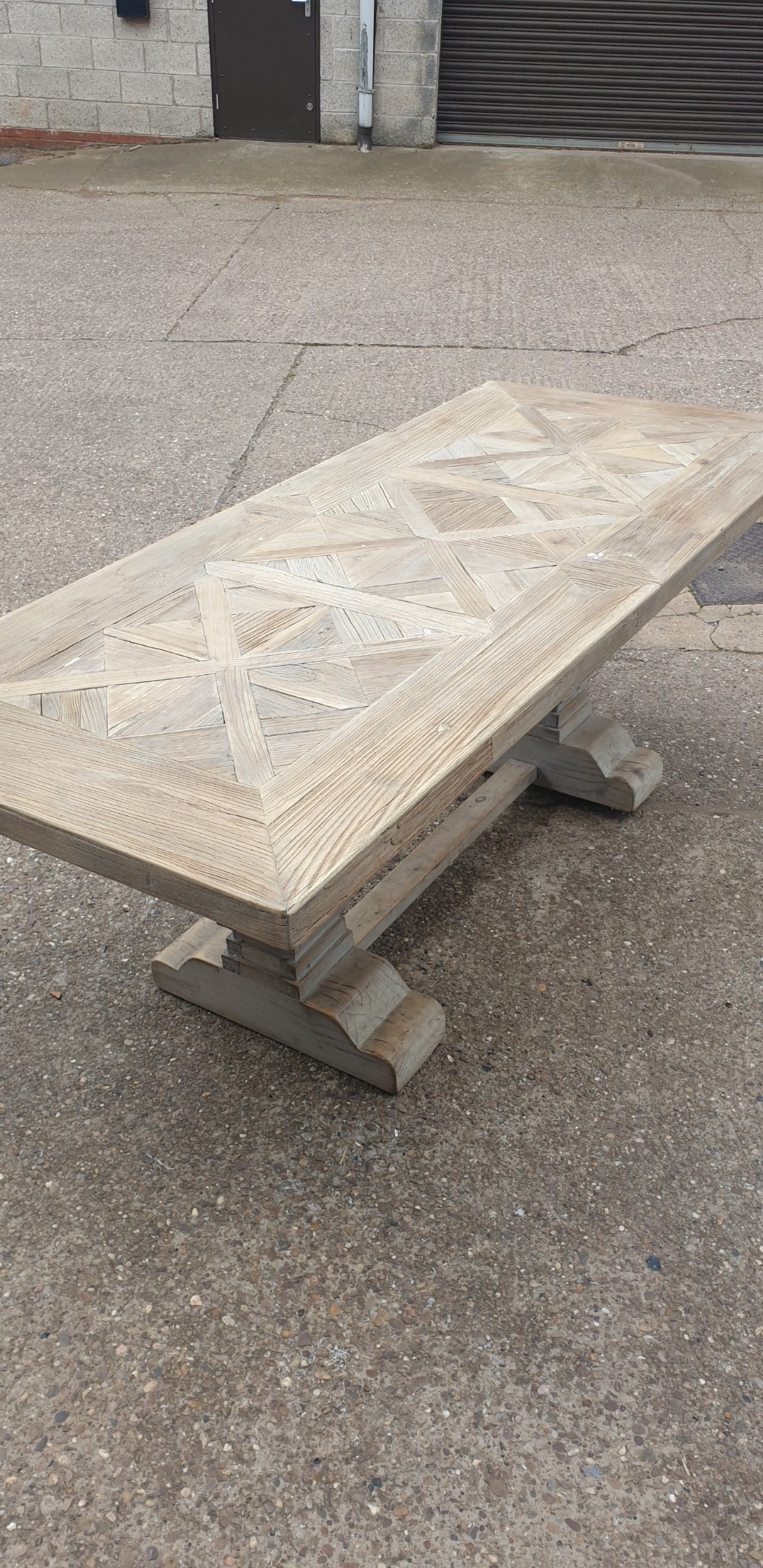 Superb Large Elm Refrectory Farmhouse Kitchen Table View III