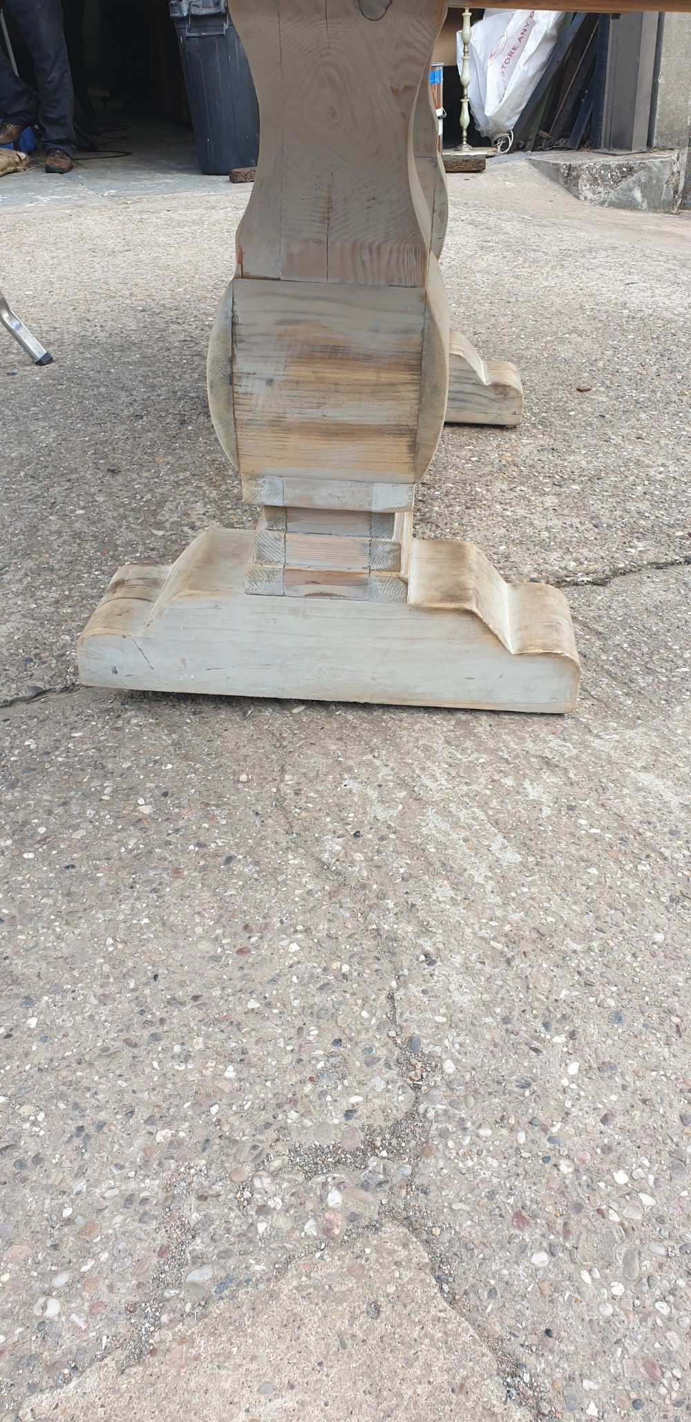 Superb Large Elm Refrectory Farmhouse Kitchen Table View IV